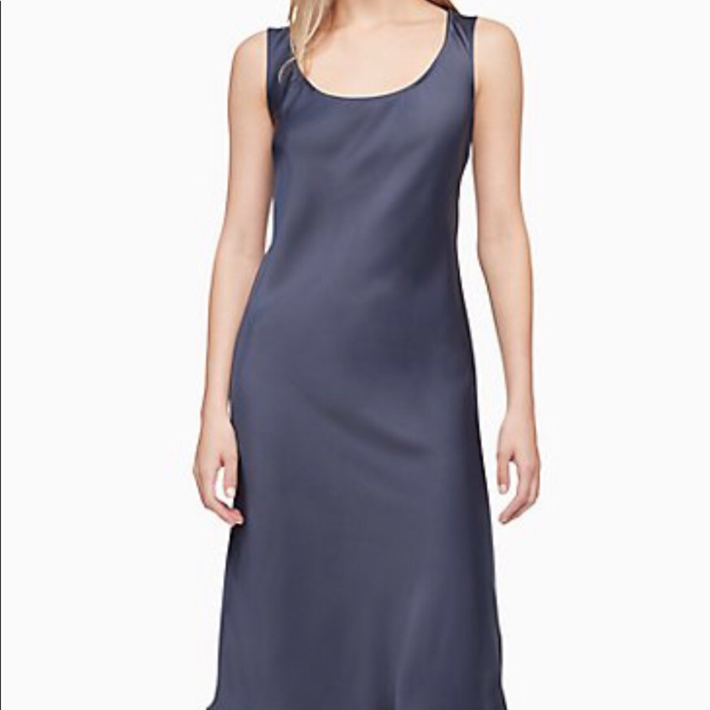 Calvin Klein Solid Scoopneck Sleeveless Midi Dress size 12 new with tags